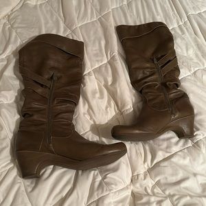 Web genuine leather boots